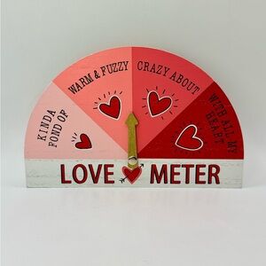 Ashland Love Meter Valentine's Day Wooden Tabletop Accent 7" x 4.5”